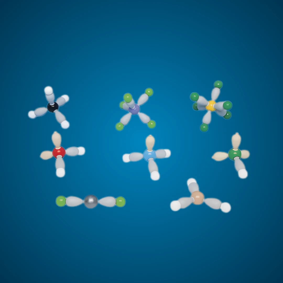 Molecular Model Set - Shapes of Molecules - 8 Model Kit